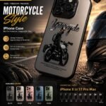 Motorcycle Design iPhone Case Cover – Stylish Protective Phone Case for iPhone X to 17 Pro Max
