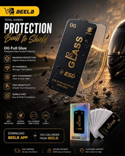 Tempered Glass Screen Protector for iPhone -Android– Full Glue 9H Anti-Scratch Phone Protection Film